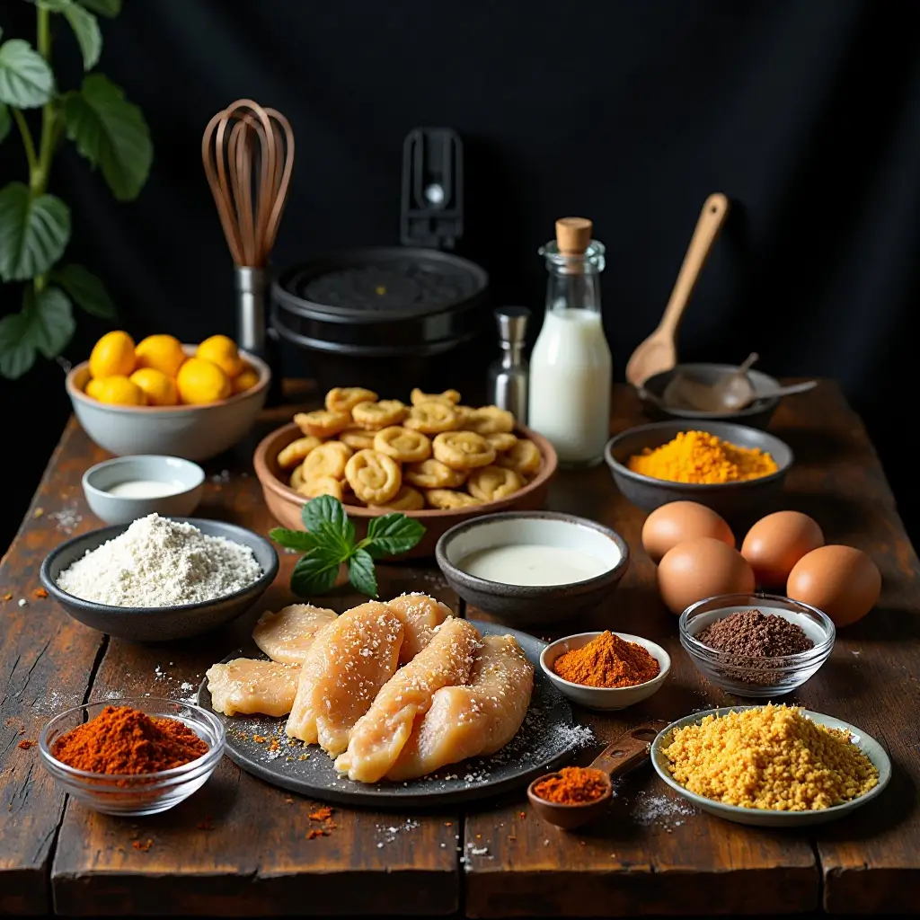 Air Fryer Chicken and Waffles