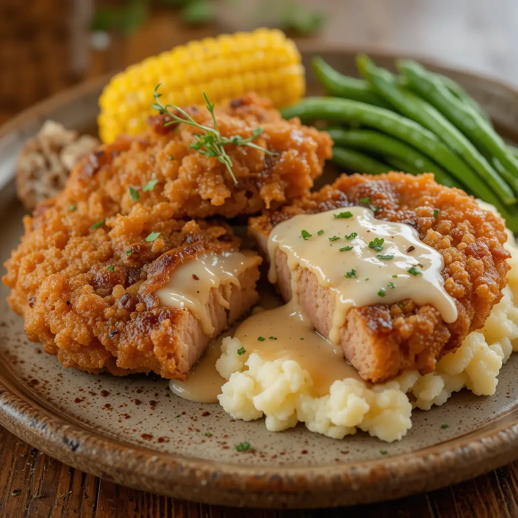 Air Fryer Country Fried Steak