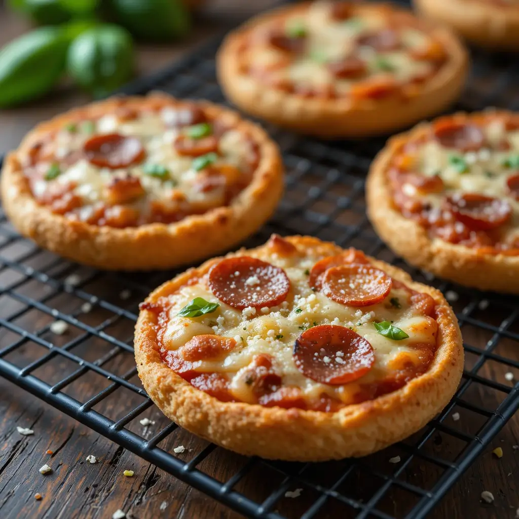 Air Fryer English Muffin Pizzas