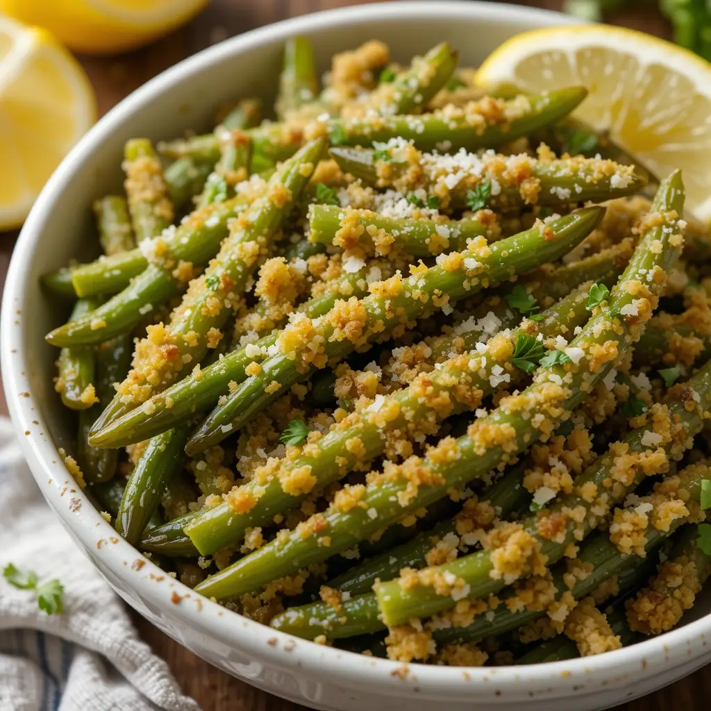 Air Fryer Green Beans Parmesan