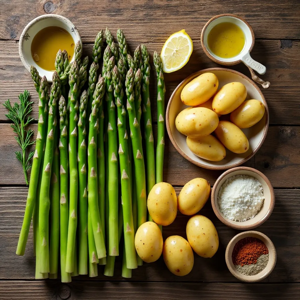 Air Fryer Asparagus and Potatoes