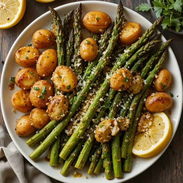 Air Fryer Asparagus and Potatoes