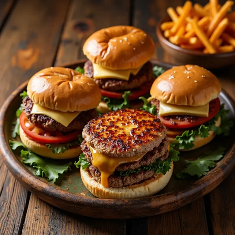 Air Fryer Beef Hamburgers