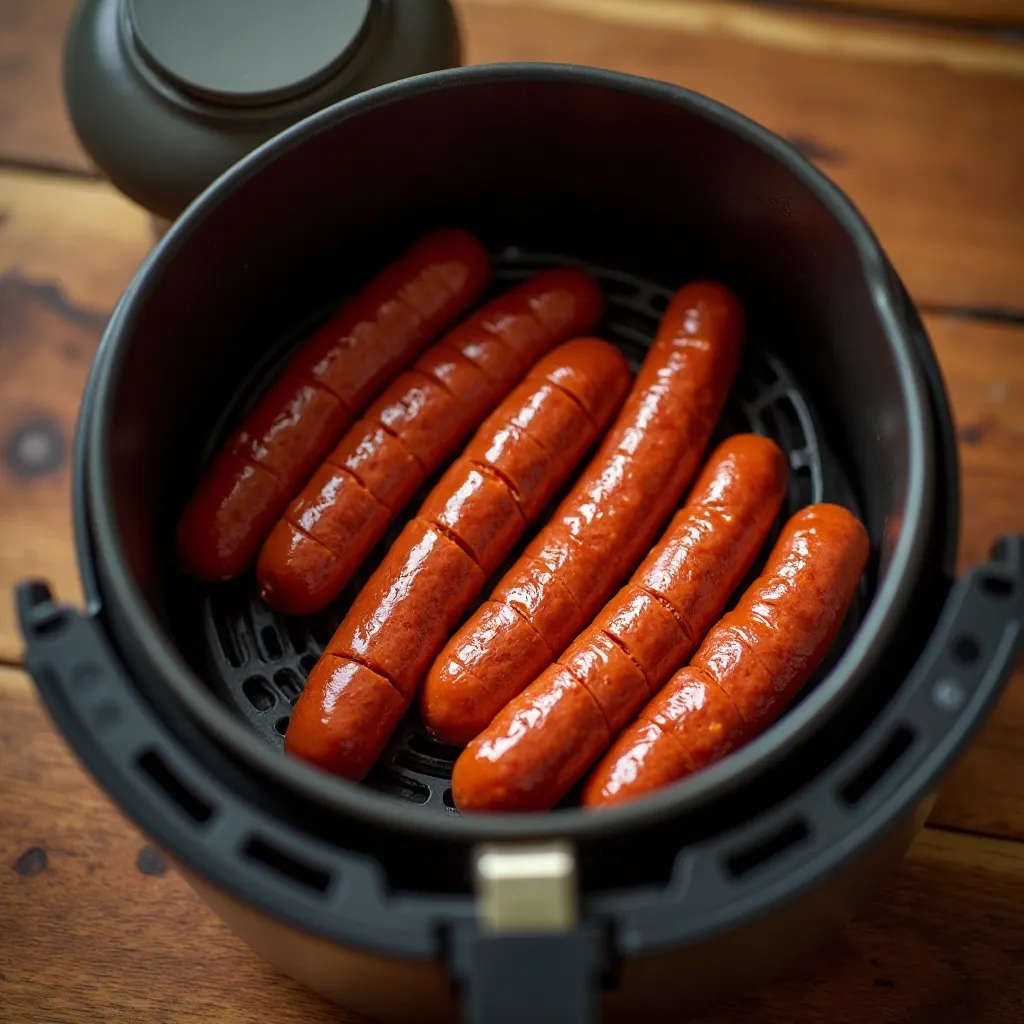 Air Fryer Beef Hot Dogs
