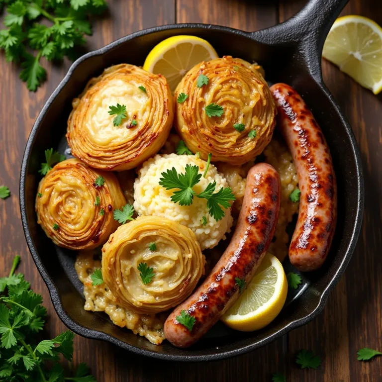 Air Fryer Cabbage and Sausage