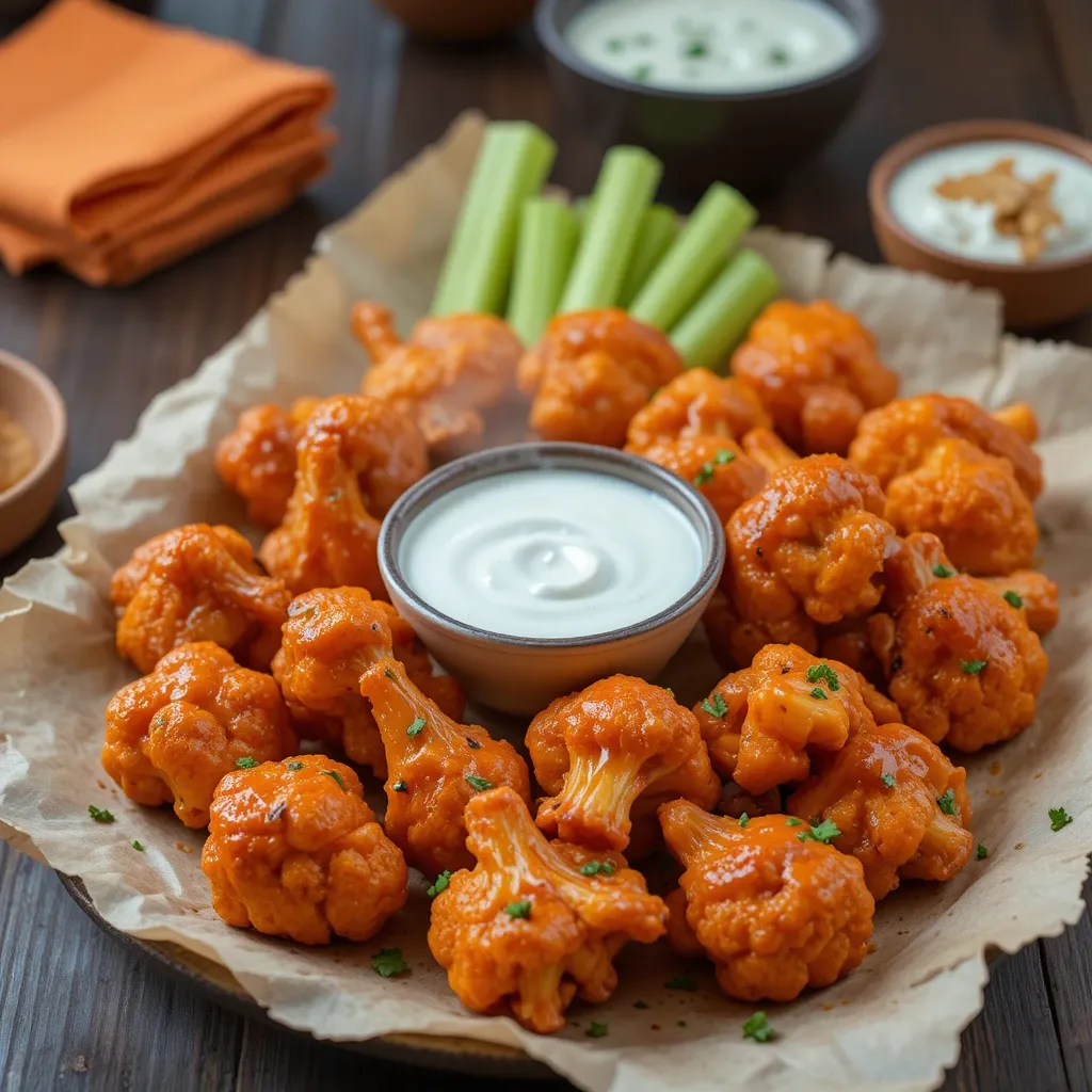 Air Fryer Cauliflower Buffalo Wings