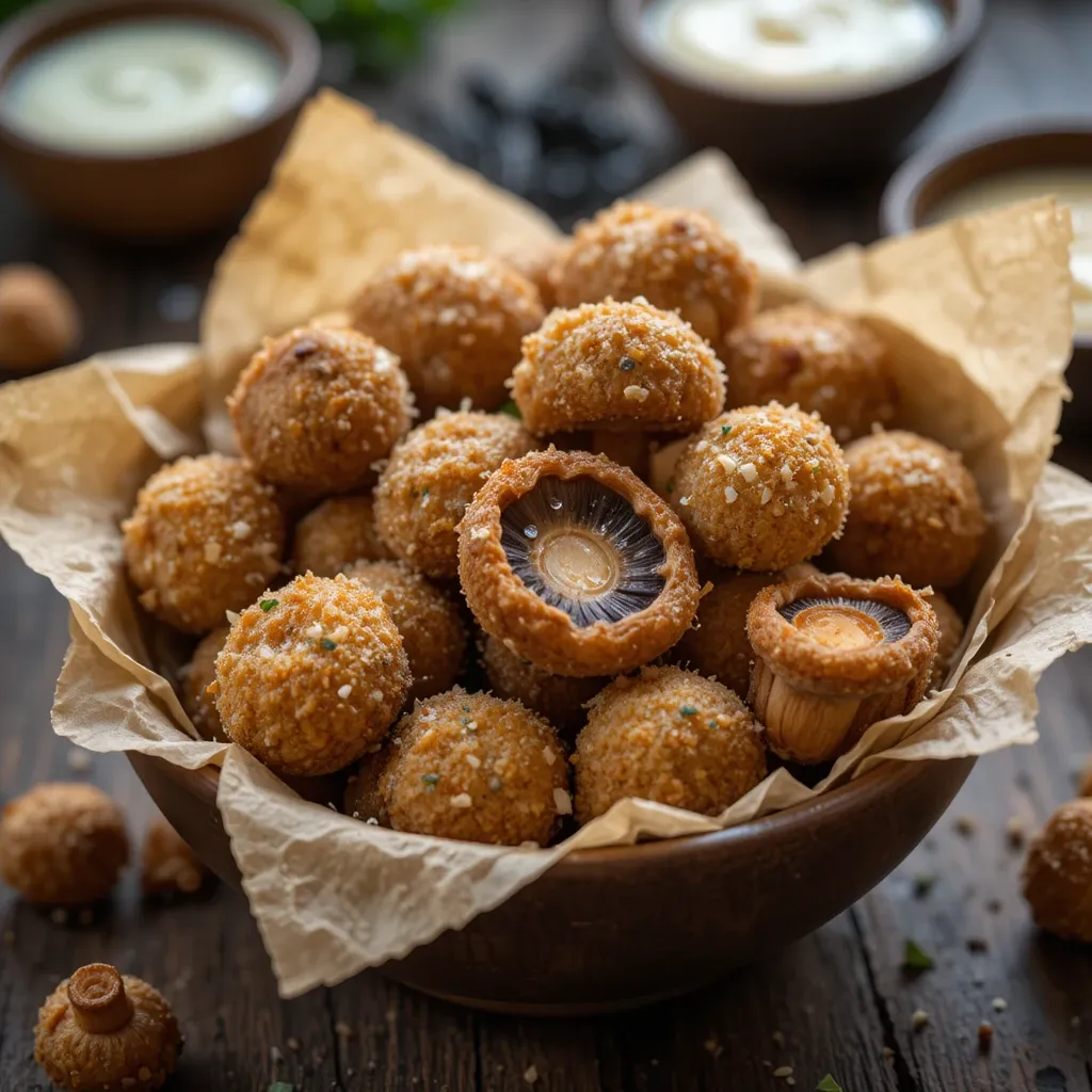 Air Fryer Deep Fried Mushrooms