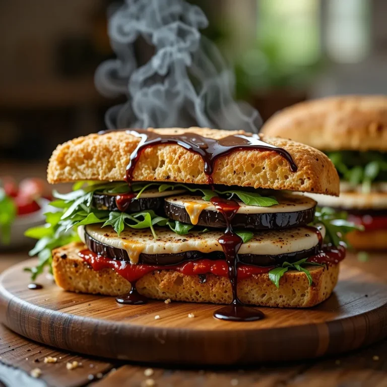 Air Fryer Eggplant Sandwich