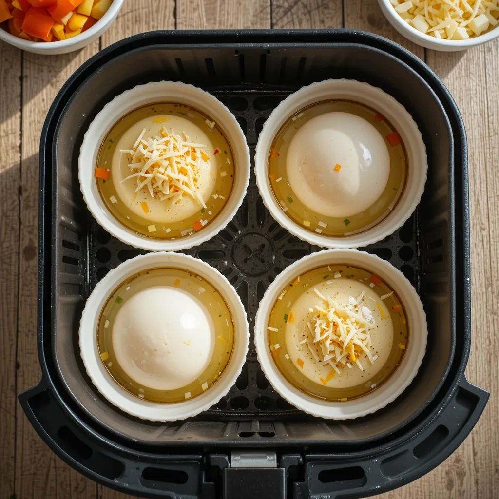 Air Fryer Eggs in Silicone Cups