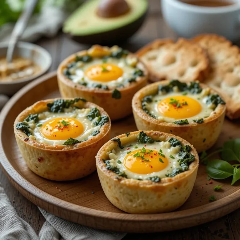 Air Fryer Eggs with Spinach