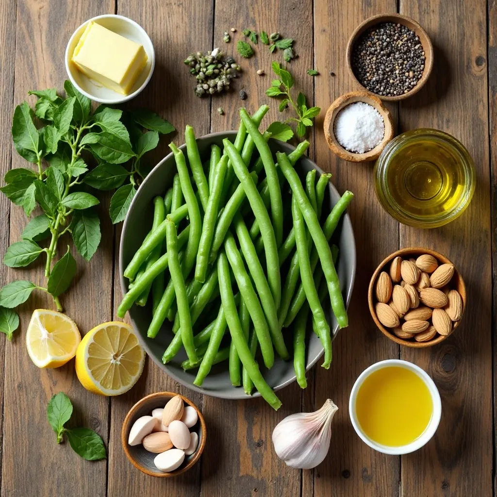 Air Fryer Green Beans Almondine