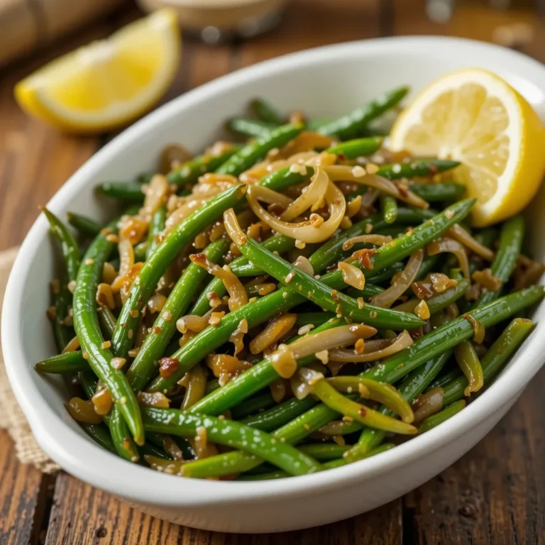Air Fryer Green Beans and Onions