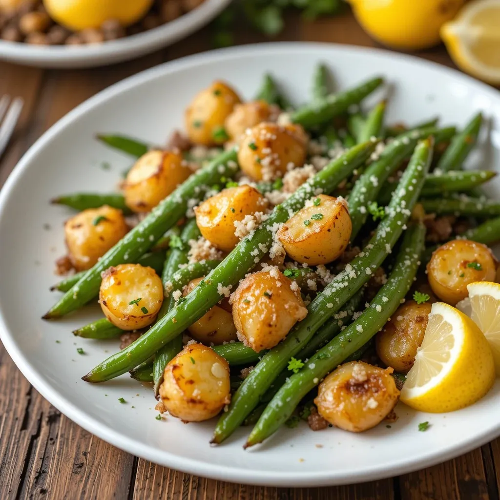 Air Fryer Green Beans and Potatoes