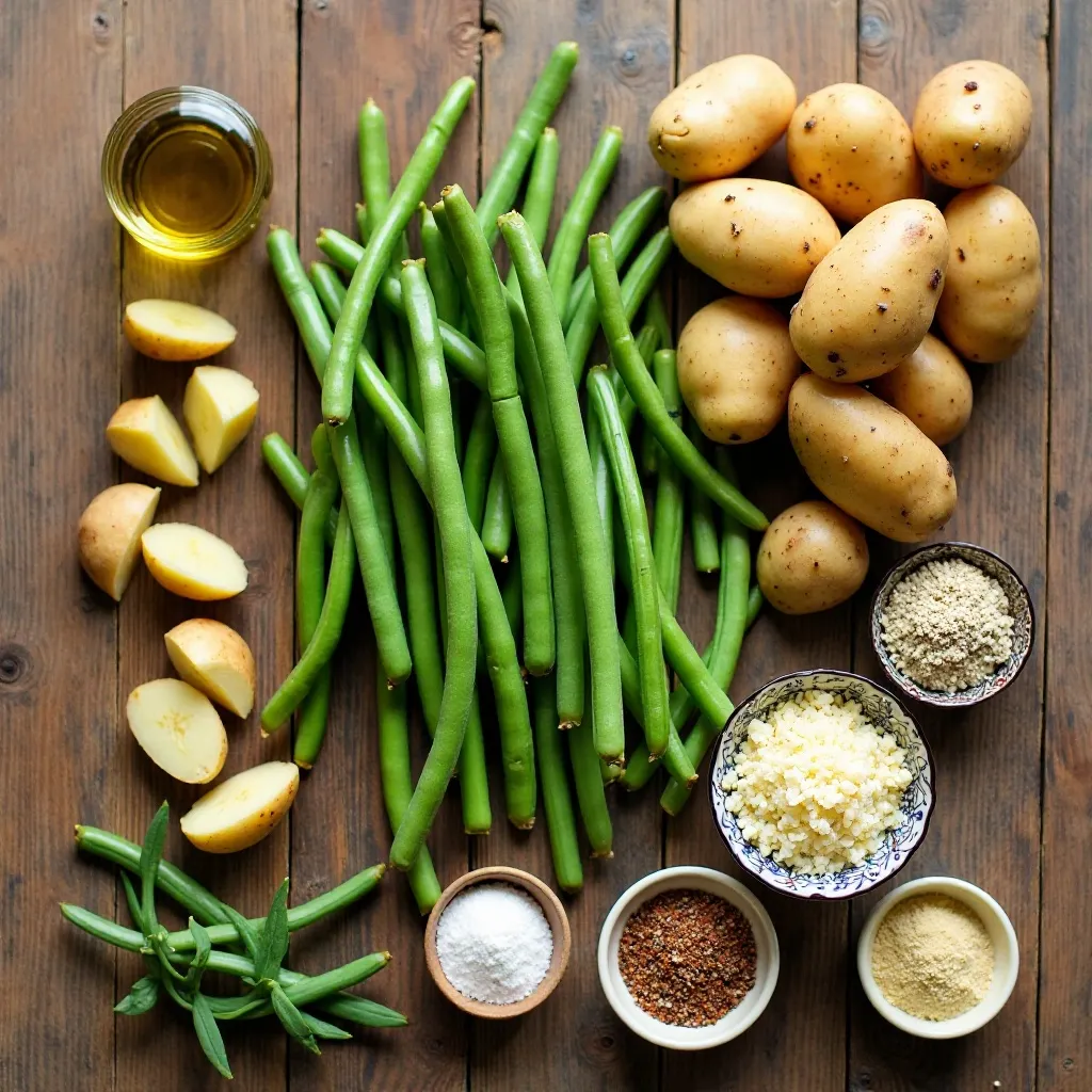 Air Fryer Green Beans and Potatoes