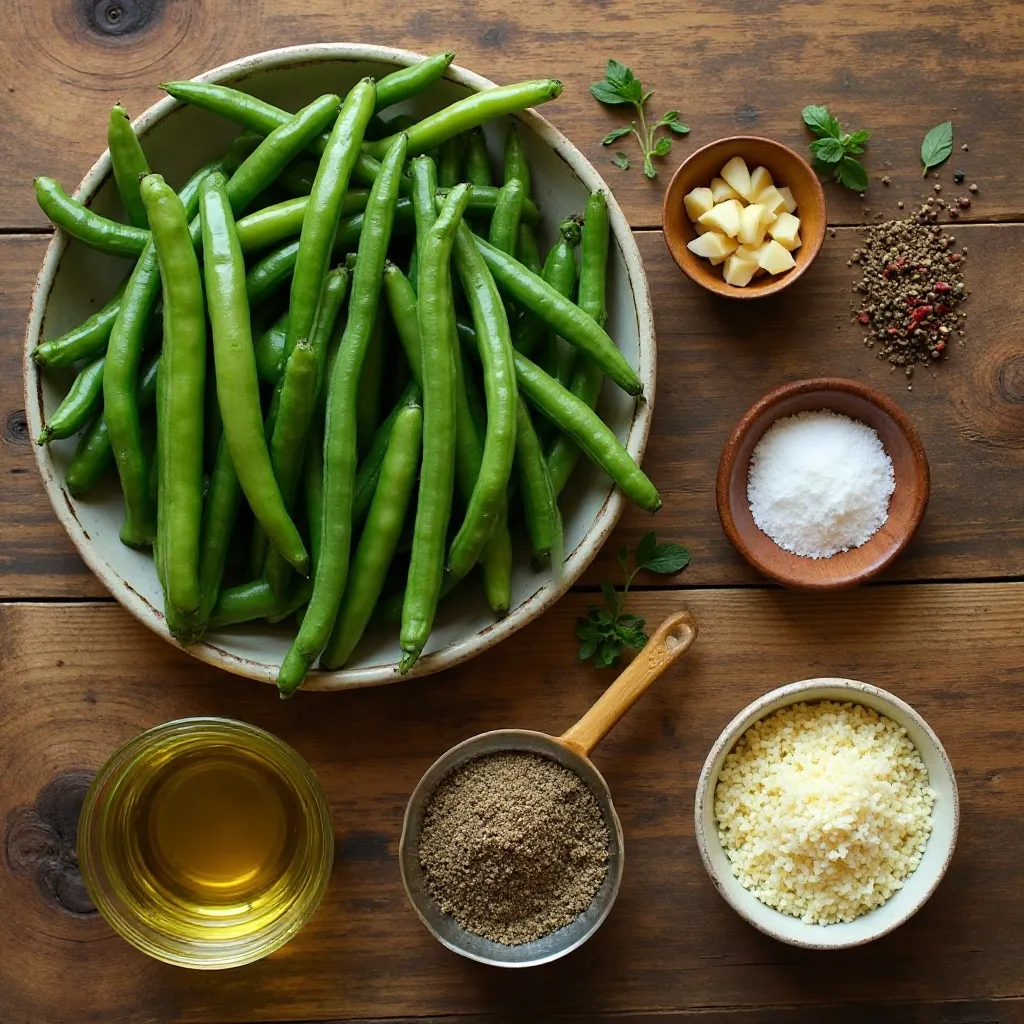 Air Fryer Green Beans with Parmesan