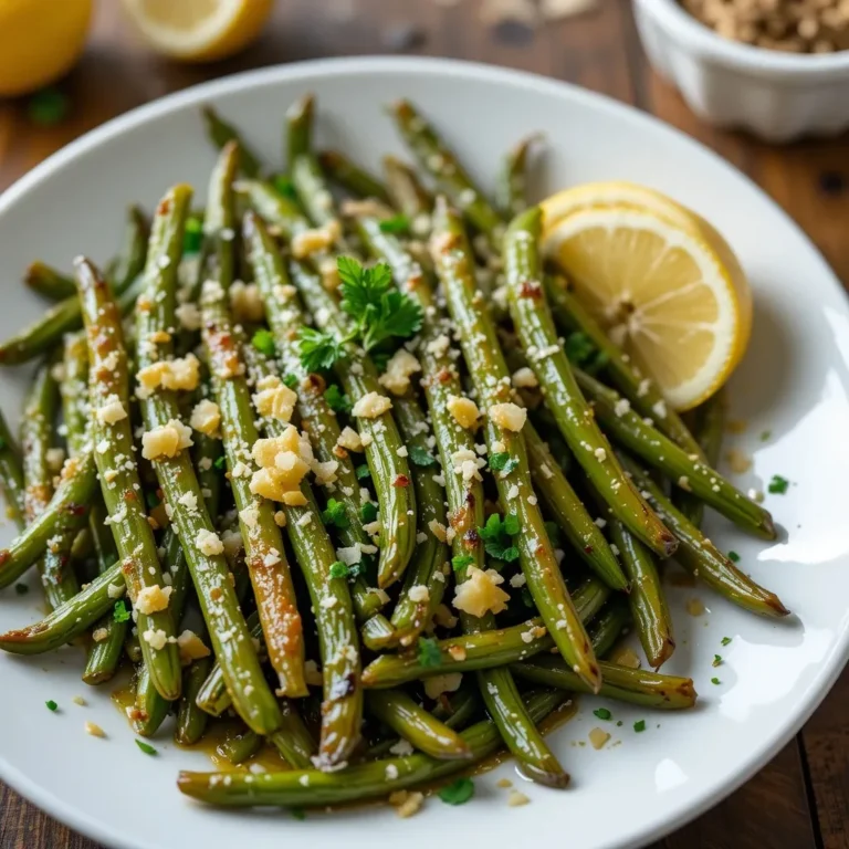 Air Fryer Green Beans with Parmesan
