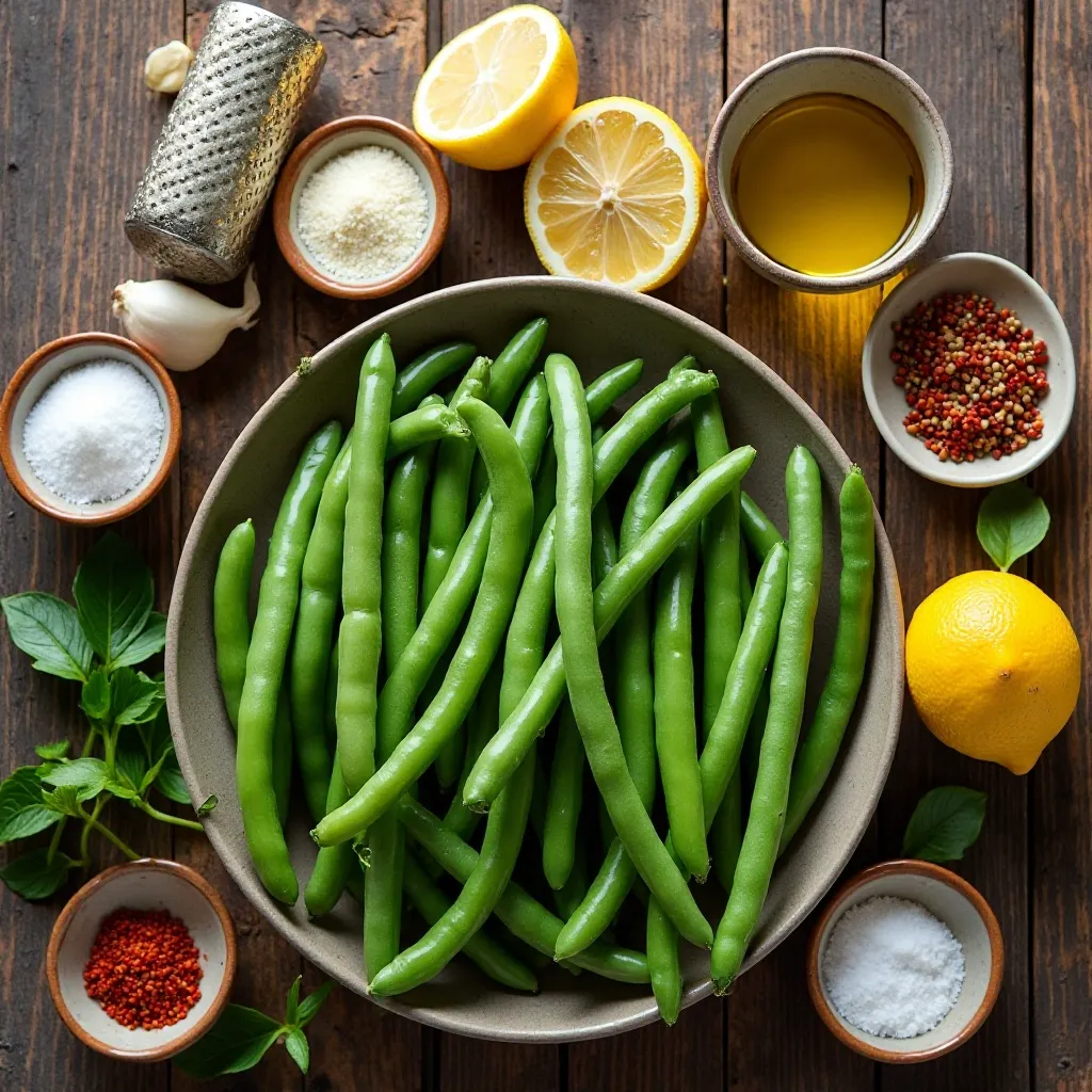 Air Fryer Green Beans with Parmesan Cheese