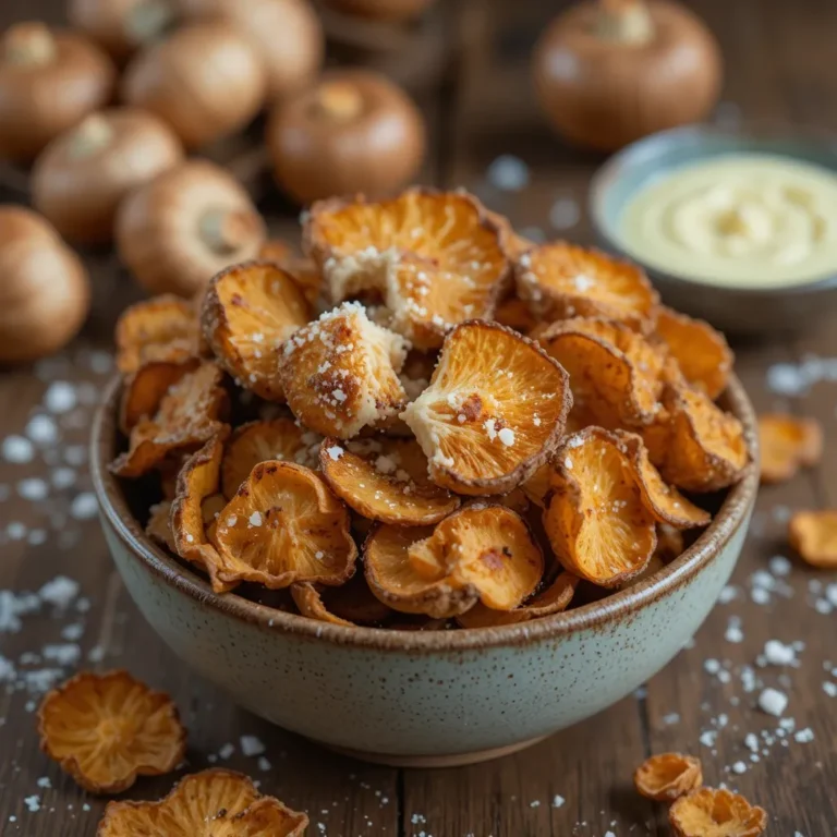 Air Fryer Mushroom Chips