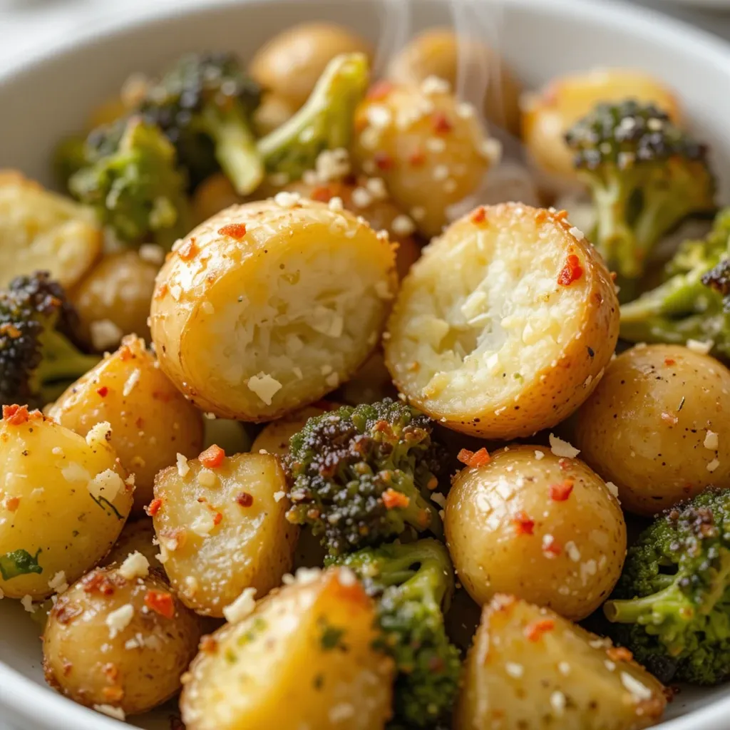 Air Fryer Potatoes and Broccoli