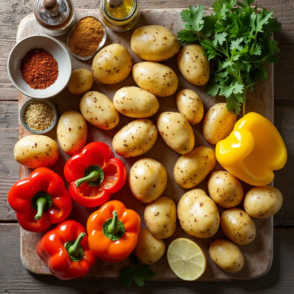 Air Fryer Potatoes and Peppers