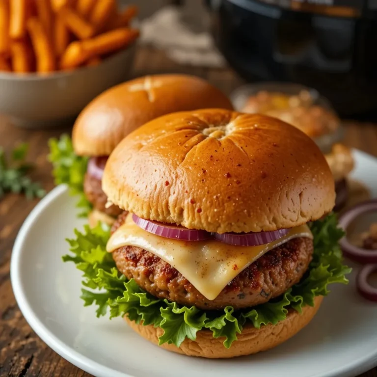 Air Fryer Sausage Burgers