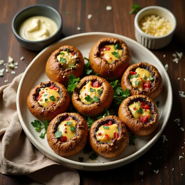 Air Fryer Sausage Stuffed Mushrooms