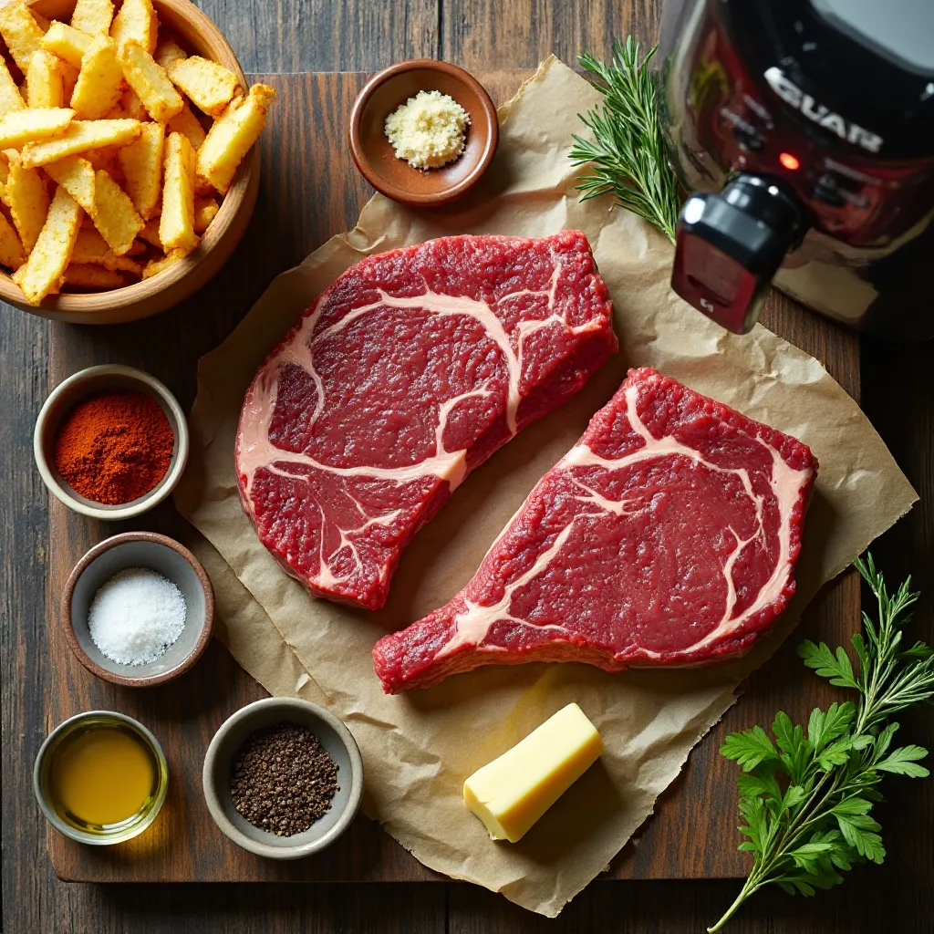 Air Fryer Steak and Chips