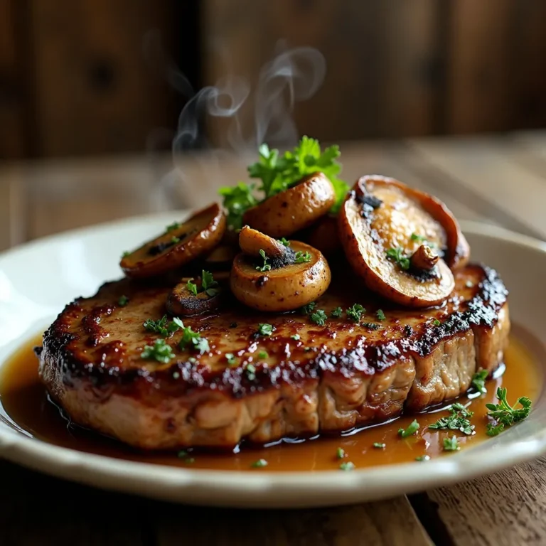 Air Fryer Steak and Mushrooms
