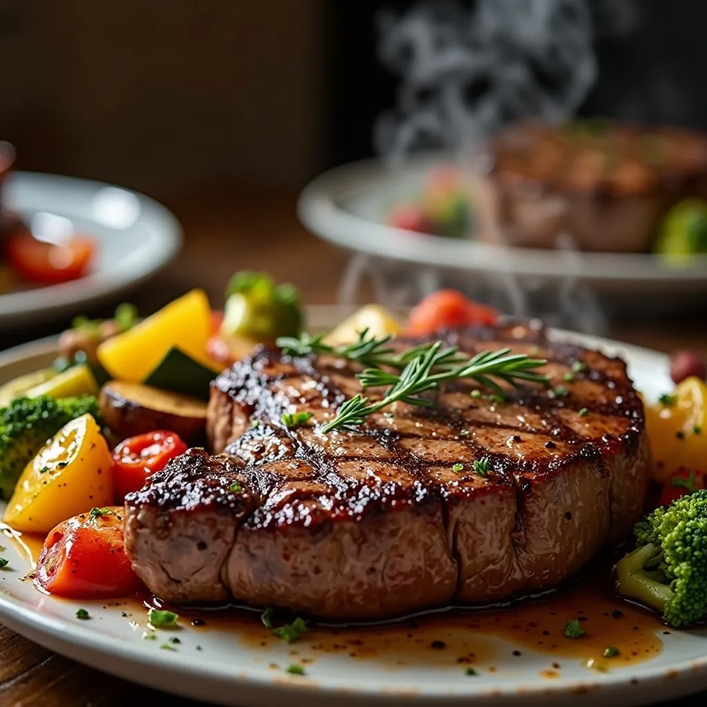 Air Fryer Steak and Vegetables