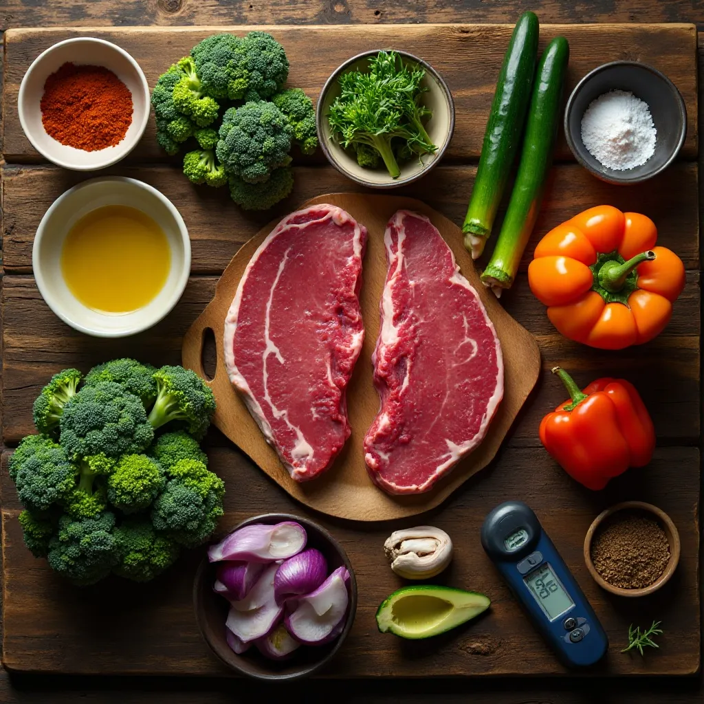 Air Fryer Steak and Vegetables