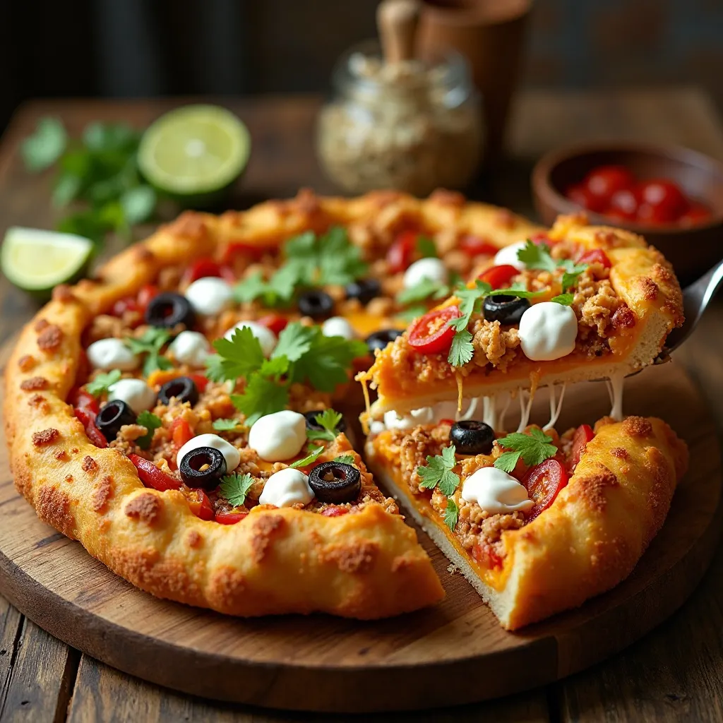 Air Fryer Taco Pizza