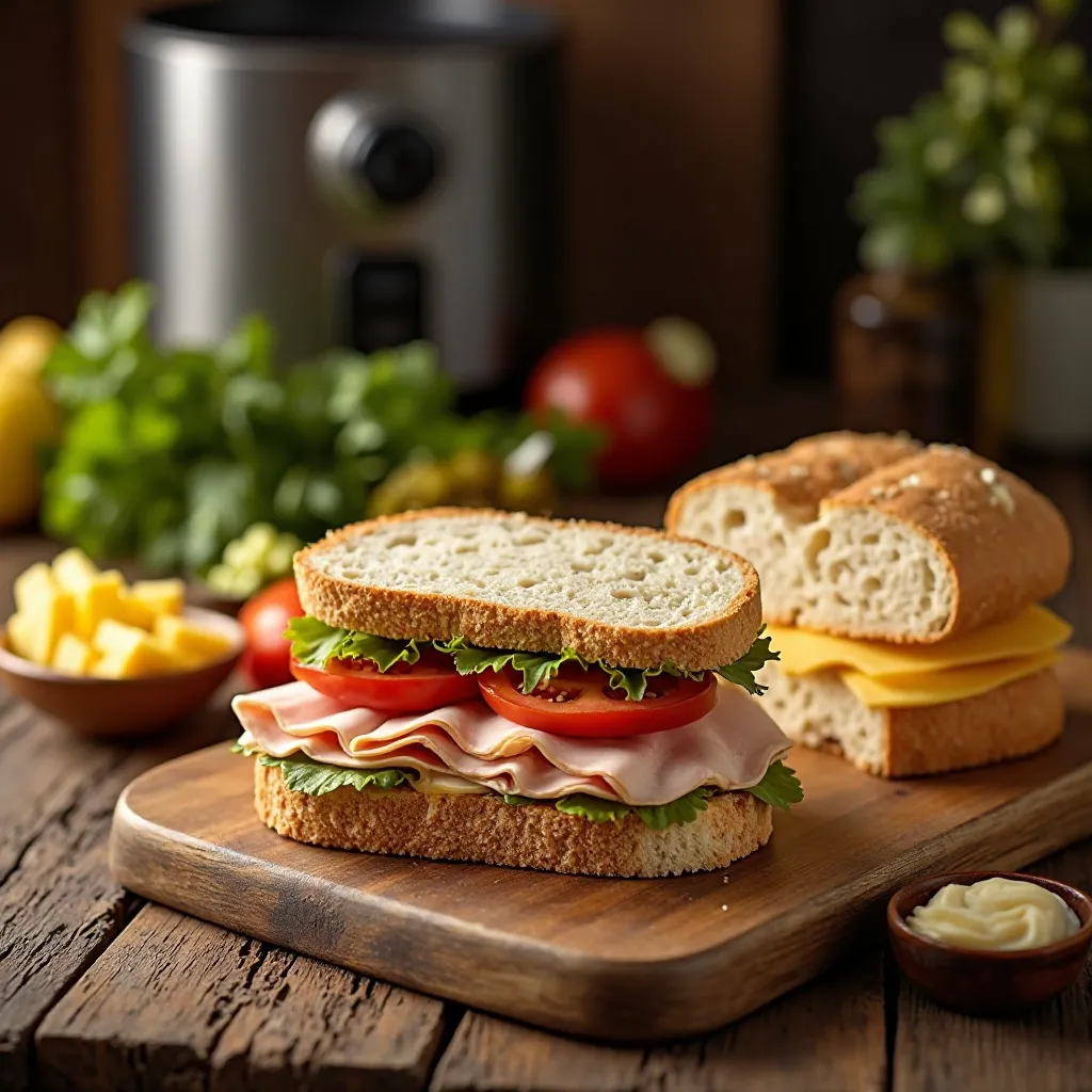 Air Fryer Turkey and Swiss