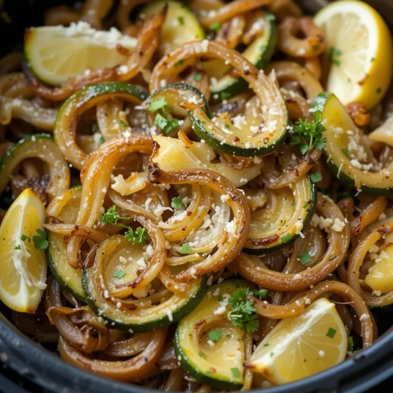 Air Fryer Zucchini and Onions