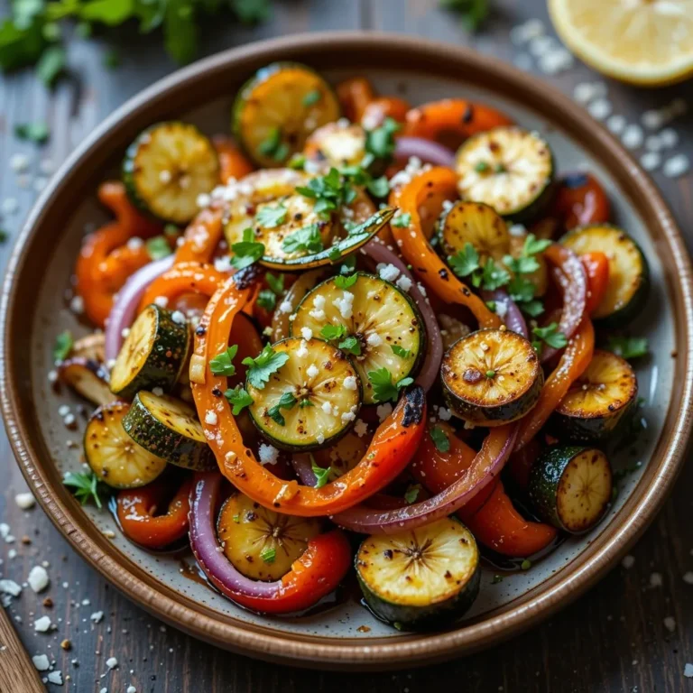 Air Fryer Zucchini and Peppers